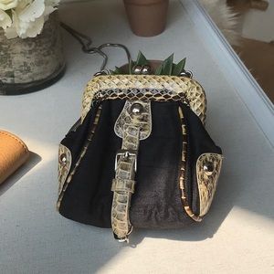 Folli Follie Mini Bag With Long Silver Chain
